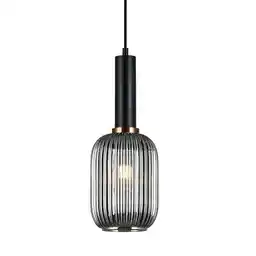 Italux Lampa wisząca nowoczesna ANTIOLA PND-5588-1M-BK+SG