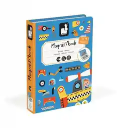 Janod Magnetyczna układanka Pojazdy Magnetibook