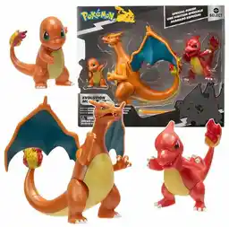 Jazwares Pokemon 3 Figurki Charmander Charmeleon Charizard