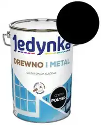 Jedynka Emalia Drewno i Metal czarny połysk 5L