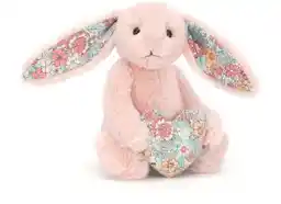 Jellycat Króliczek Kwieciste Uszy z Serduszkiem Pudrowy Róż 15 cm