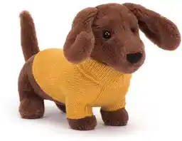 Jellycat Piesek Jamnik w Sweterku Żółtym 14 cm