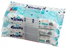 Kindii Chusteczki nawilżane Pure Water 3x60szt