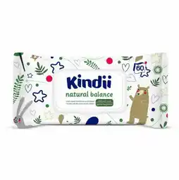 Kindii Natural Balance Chusteczki dla niemowląt i dzieci 60szt