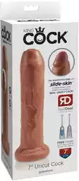 King Cock 7 Foremanator - realistyczne dildo (18 cm) - ciemny naturalny