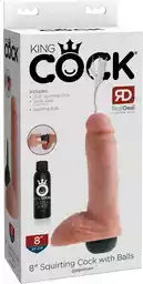 King Cock 8 - realistyczne dildo do squirtingu (20 cm) - naturalne