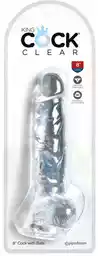 King Cock Clear 8 - zaciskane dildo do jąder (20 cm)