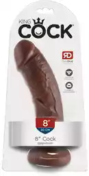 King Cock Dildo 8 (20 cm) - brązowe