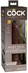 King Cock Elite 7 - zaciskane, realistyczne dildo (18 cm) - brązowe