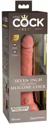 King Cock Elite 7 - zaciskane, realistyczne dildo (18 cm) - naturalne