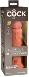 King Cock Elite 8 - zaciskane, realistyczne dildo (20 cm) - ciemny naturalny