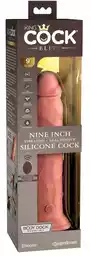 King Cock Elite 9 - sterowane radiowo dildo 23 cm - naturalne