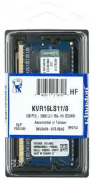 Kingston DDR3 8GB KVR16LS11/8 SODIMM Pamięć SO-DIMM KVR16LS11/8