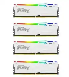 Kingston Fury Beast RGB DDR5 128GB 4 x 32GB 5600 CL40 Biały Pamięć RAM KF556C40BWAK4-128