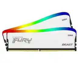 Kingston Pamięć DDR4 Fury Beast Rgb 16GB 2x 8GB /3600 CL17 biała KF436C17BWAK2/16