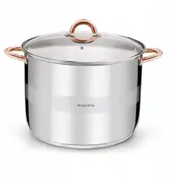 Konighoffer Stalowy Duży Garnek gastronomiczny 15L Wysoki garnek Indukcja Faro Copper