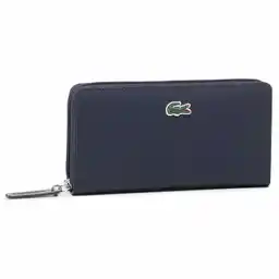 Lacoste Duży Portfel Damski L Zip Wallet NF2900PO Granatowy