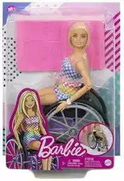 Lalka Barbie Fashionistas Na wózku strój w kratkę HJT13