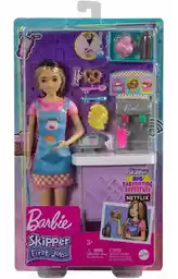 Lalka Barbie Skipper Pierwsza praca Bar z przekąskami HKD79