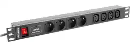 Lanberg Listwa zasilająca Rack PDU 1U 16A 4X 230V PL 4X IEC C13 2m czarna