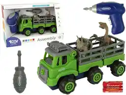 Leantoys Ciężarówka Z Narzędziami Transport Dinozaurów