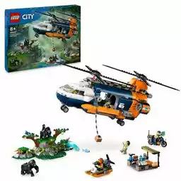 Lego City 60437 Helikopter badaczy dżungli w bazie