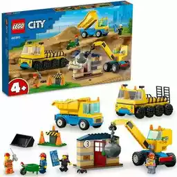 Lego City Ciężarówki i dźwig z kulą wyburzeniową 60391