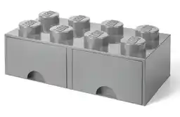 LEGO Pojemnik na z szufladkami Brick 8 Szary 40061740