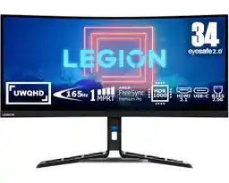 Lenovo Y34wz-30 67B0UAC1EU 34 UWQHD VA 165Hz OC 180Hz 1ms MPRT Zakrzywiony Gamingowy Monitor LED