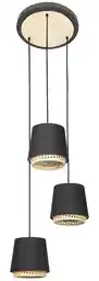 Lindby Ananya 3 Round Lampa Wisząca Black 10010533