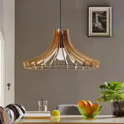 Lindby Bela Lampa Wisząca fi 47 Wood 9620789