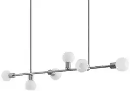 Lindby Biscala Lampa Wisząca Nickel/Opal 9627873