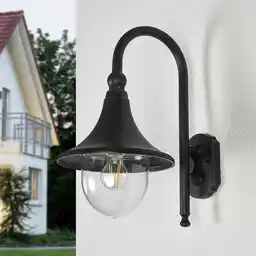 Lindby Daphne Zewnętrzna Lampa Ścienna Black 9611105