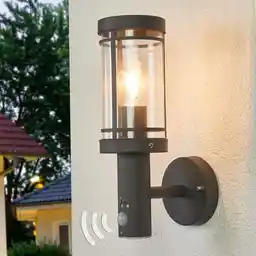 Lindby Djori Zewnętrzna Lampa Ścienna w/Sensor Dark Grey 9977029