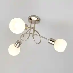 Lindby Elaina 3 Lampa Sufitowa Nickel/Opal 9620029