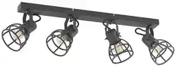 Lindby Flintos 4 Lampa Sufitowa Black 9628348