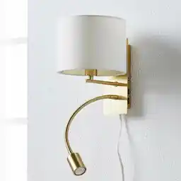 Lindby Florens Lampa Ścienna White/Brass 9620923