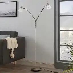 Lindby Gwendolin 2 Lampa Podłogowa Nickel 9621650