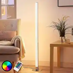 Lindby Hadis Lampa Podłogowa White/Chrome 9621743