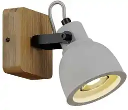 Lindby Mirka Lampa Ścienna Grey/Dark Wood 9624598