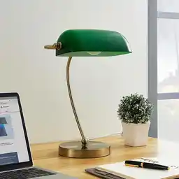 Lindby Selea Lampa Stołowa Glossy Green/Brass 9621922