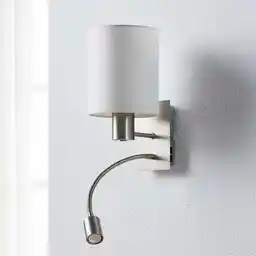 Lindby Shajan Lampa Ścienna Nickel/White 9620920