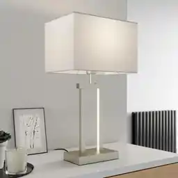 Lindby Sigurd Lampa Stołowa White/Nickel 9624413