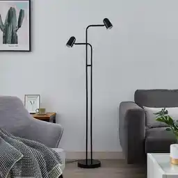 Lindby Skalum Lampa Podłogowa Matt Black 9627246