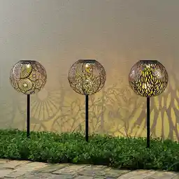 Lindby Vilani LED Lampa Solarna Lampa Ogrodowa 3 pcs. Silver 4018300