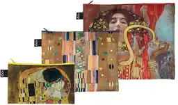 Loqi Trzy kosmetyczki z recyklingu Gustav Klimt Klimt