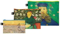 Loqi Trzy kosmetyczki z recyklingu Vincent van Gogh Portrait of Joseph Roulin Portrait of Madame Roulin The Sower