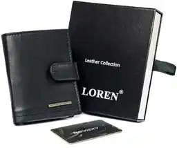 Loren Etui na karty banknotówka czarna GRM-70-05 BLACK