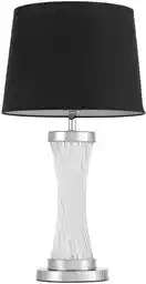 Lumina Deco Lampa Nocna Glamour Czarno-Chromowana Villanova LDT 302 (CHR+BK)