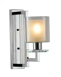 Lumina Deco Lampa Ścienna Kinkiet Chromowany Manhattan W1 LDW 8012-1 (CHR)